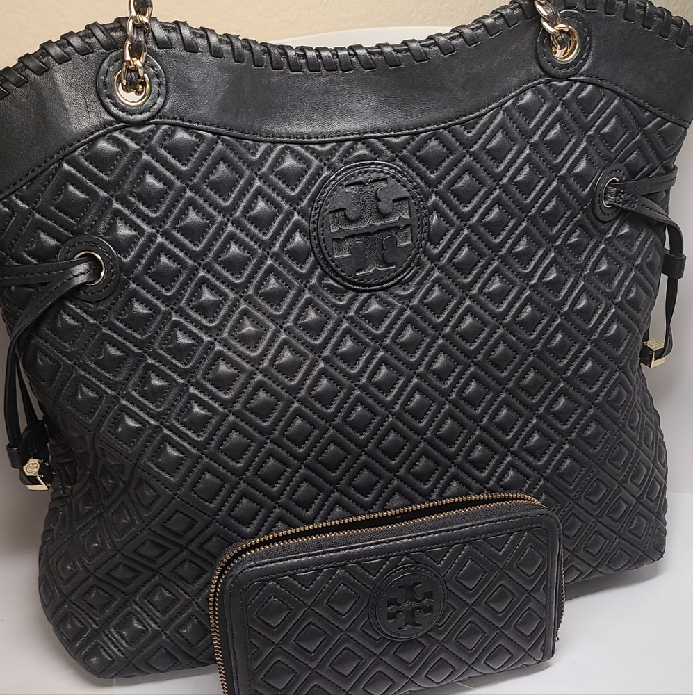 Tory Burch quilted bag and wallet
